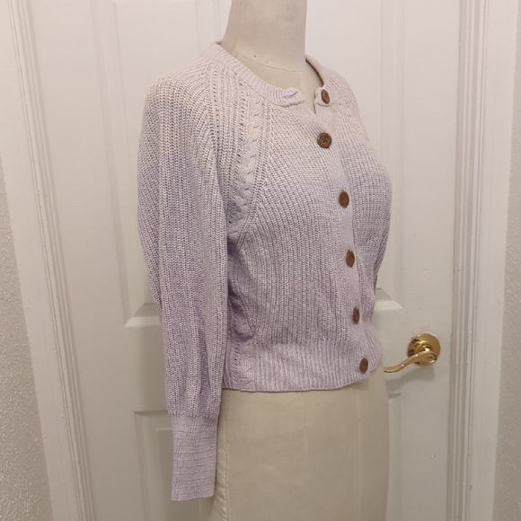 Universal Thread Light Purple Button-Up Cardigan - Picture 2 of 5